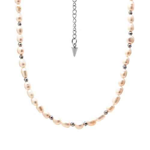 Silk & Steel Celine Pearl Necklace